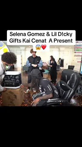Selena Gomez & Lil D!cky Gifts Kai Cenat  A Present 😱❤️ #kai #kaicenat #selenagomez #dave #mafiathon3 