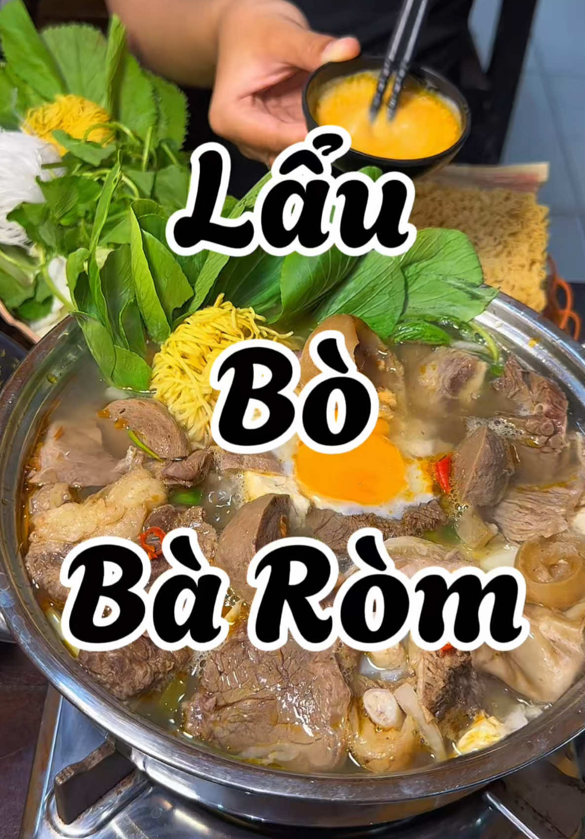 Lẩu bò Bà Ròm có 129 cành tui với nhỏ ghệ ăn no nê luôn. #reviewanngon #cantho65 #hiuriviu #laubocantho #laubo 