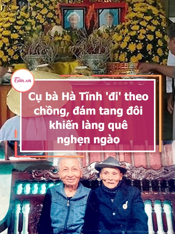 Cụ bà Hà Tĩnh 'đi' theo chồng, đám tang đôi khiến làng quê nghẹn ngào #tiinnews