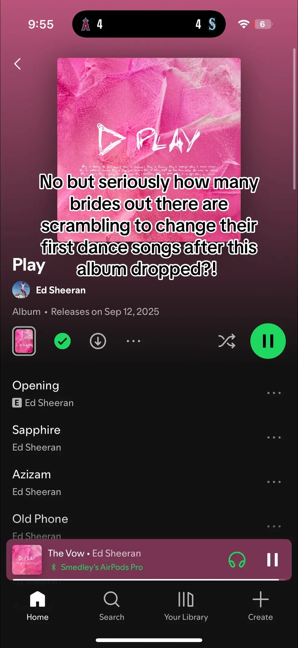 Will be on repeat for a good bit here… #Play #edsheeran 