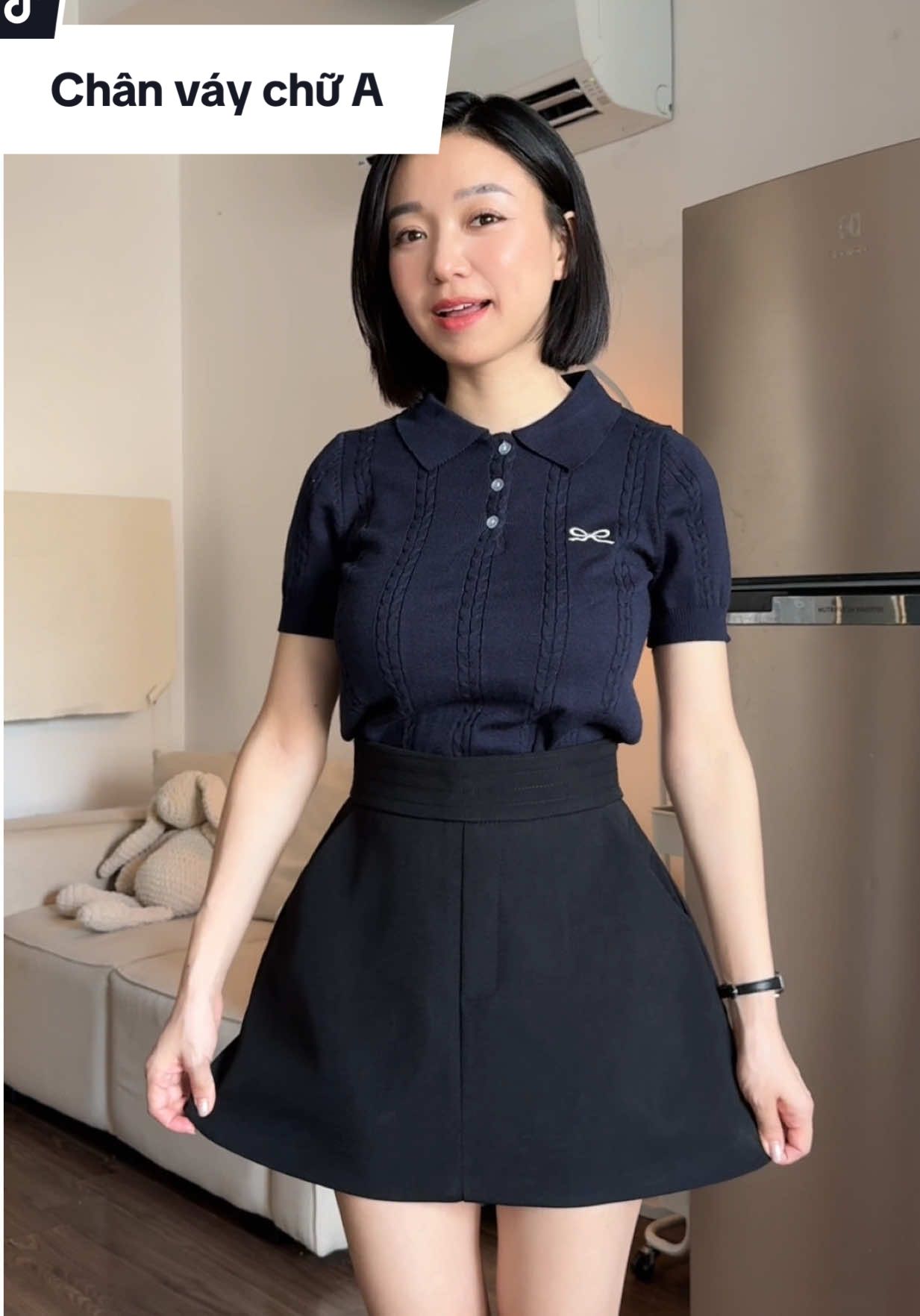 Mẫu chân váy basic nhưng chị em nào cũng nên có 1-2 chiếc nhaa, mặc lên cứ gọi là siêu tôn dáng #chanvay #chanvayngan #chanvaycongso #chanvaychua 