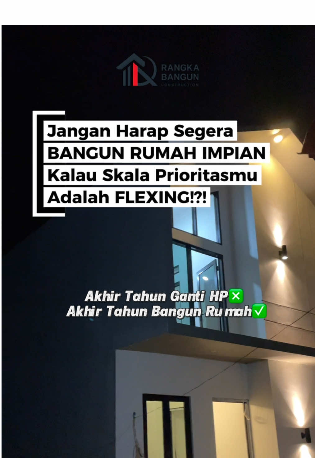Akhir Tahun Ganti Ipon ❎ Akhir Tahun Bangun Rumah ✅ #bangunrumah #kontraktor #renovasirumah #scandinavia #fyp 