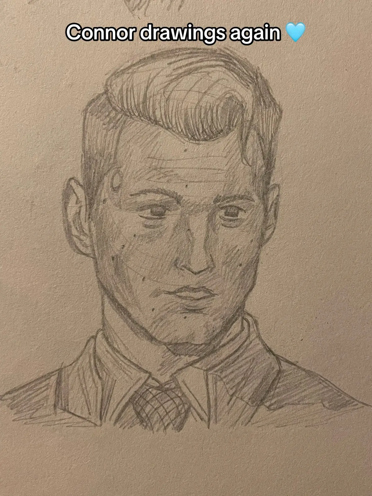 somehow whenever I draw him he looks at least somewhat not Connor-y in some sketches but he’s still pretty so #dbh #dbhconnor #artist #sketches #dbhfanart 