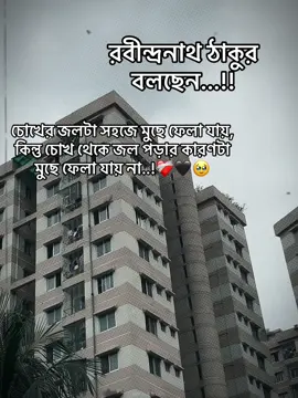 #রবীন্দ্রনাথ ঠাকুর বলেছেন.. চোখের জলটা সহজে মুছে ফেলা যায়, কিন্তু চোখ থেকে জল পড়ার কারণটা মুছে ফেলা যায় না..!❤️‍🩹🖤#foryou 