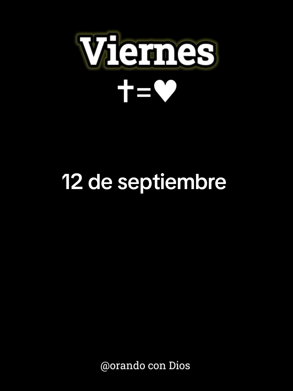Buenos días Dios gracias por este viernes 12 de septiembre, hemos llegado al final de la semana gracias a tu misericordia, gracias por las bendiciones recibidas aquellas que vimos como las que no pudimos ver pero estuvieron ahí, gracias por todo en el nombre de Jesús Amén #septiembre #oraciondelamañana #oracionespoderosas #oracion 