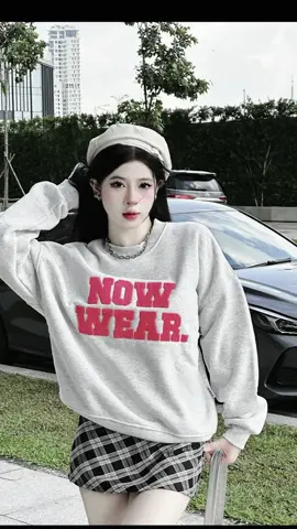 Áo Nỉ Sweater Thêu Xù Nowwear tay phồng #aoninam #aoni #aoninamnu #thoitrang #tiktikshop 