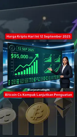Harga Kripto Hari Ini 12 September 2025: Bitcoin Cs Kompak Lanjutkan Penguatan #crypto #cryptocurrency #information #update #market 