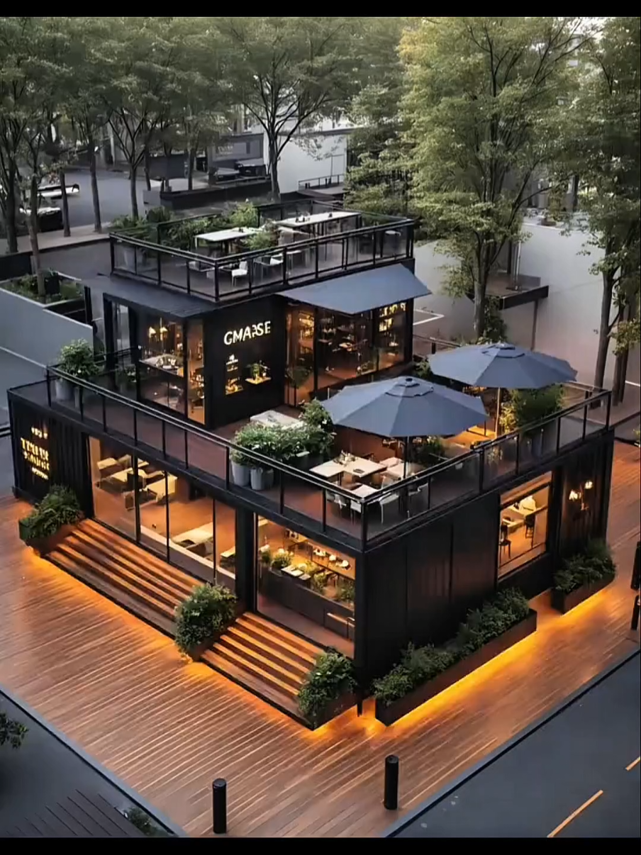 Phần 115: Quán cafe container 2 tầng siêu xịn 🌿☕✨ ☕ Không gian cực chill với view tầng thượng siêu thoáng 🌿 Thiết kế hiện đại kết hợp ánh sáng vàng ấm áp 📸 Góc nào cũng check-in đẹp mê ly 🔥 Xu hướng quán cafe container đang làm mưa làm gió! #NhaDepGiaPho #quancafecontainer #xuhuong2025 #kientrucmoi #cafesieudep