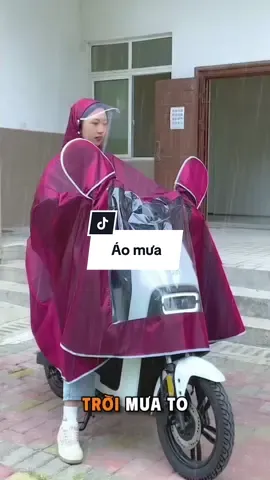 Áo mưa che phủ hết xe máy #aomuadixemay #aomuachongtham #aomuakemkinh 