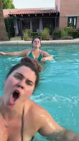 Nothing but the best fun when we’re swimming 🤣  @sugar’s got cake  #confidence #fun #sisters #pool #swimming 