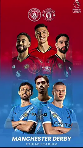 MANCHESTER DERBY🔵🔴 🏟️ : Etihad Stadium  📅 : Minggu, 14 September 2025 🕑 : 22.30 WIB #manchesterunited #manchestercity #manchesterderby #PremierLeague #fyp 