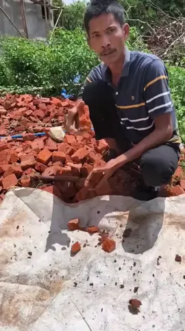 Belum Banyak yang Tahu! Cara Membuat Semen Merah dari Bata Hancur #tukang 