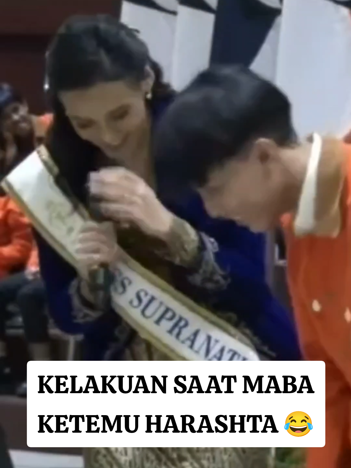 Ngakak banget liat macam2 Maba ketemu @harashta_tata 😂😂 @itenasofficial  #puteriindonesia #fypシ゚ #pageant #pkkmbitenas  #harashtahaifazahra 