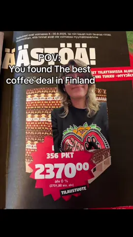 Is it a good deal? Let me know what you think. Almost one bag of coffee per day 🤣  #suomi #finland #coffeetiktok #tokmanni #finlandia 