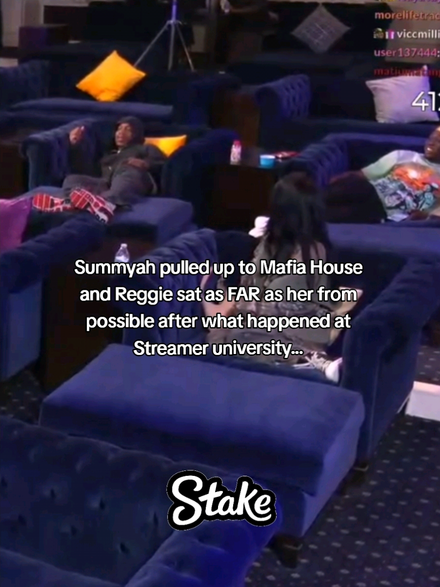 Summyah pulled up to Mafia House  and Reggie sat as FAR as her from  possible after what happened at  Streamer university...  #fyp #summyah #kaicenat #reggie 