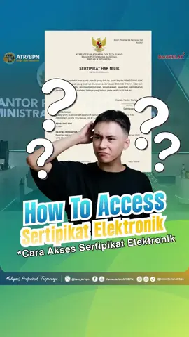 reposted from @Kementerian ATRBPN  --- Halo #SobATRBPN, kamu gak perlu ribet lagi simpan kertas dan gak khawatir rusak ataupun hilang. Karena sertipikat elektronik dapat diakses dengan mudah melalui aplikasi Sentuh Tanahku yang memberikan kemudahan layanan pertanahan dengan praktis, terjamin keamanannya, serta selalu siap kapanpun dibutuhkan. Simak selengkapanya pada video berikut ya, Sob☝🏼 #IndonesiaLengkap #ATRBPNKiniLebihBaik #ATRBPNMajudanModern #MelayaniProfesionalTerpercaya
