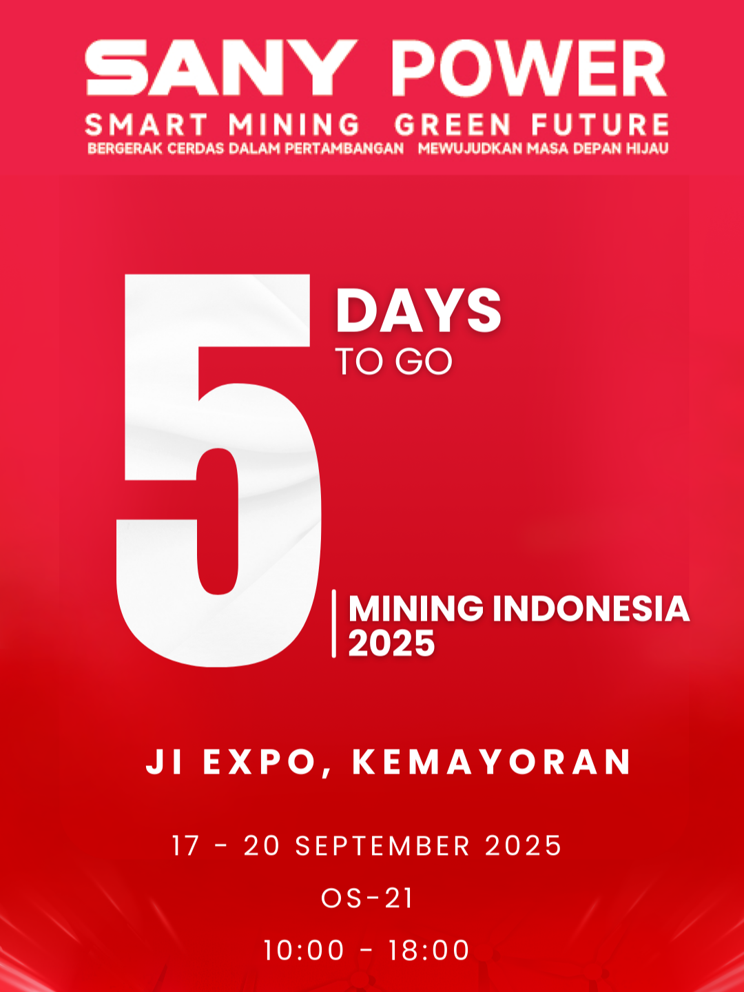 5 days until Mining Indonesia 2025 — together we gear up for innovation, growth, and sustainability in mining