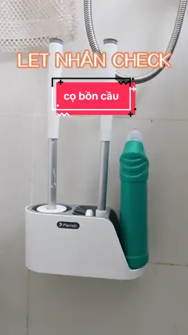 Bộ này treo được lên tường dễ vệ sinh, cọ bồn cầu, chà nhà tắm 2 trong 1, còn có cả nhíp gắp tóc rất tiện | Bộ cọ nhà vệ sinh Parroti | Nhân check #review #nhancheck 