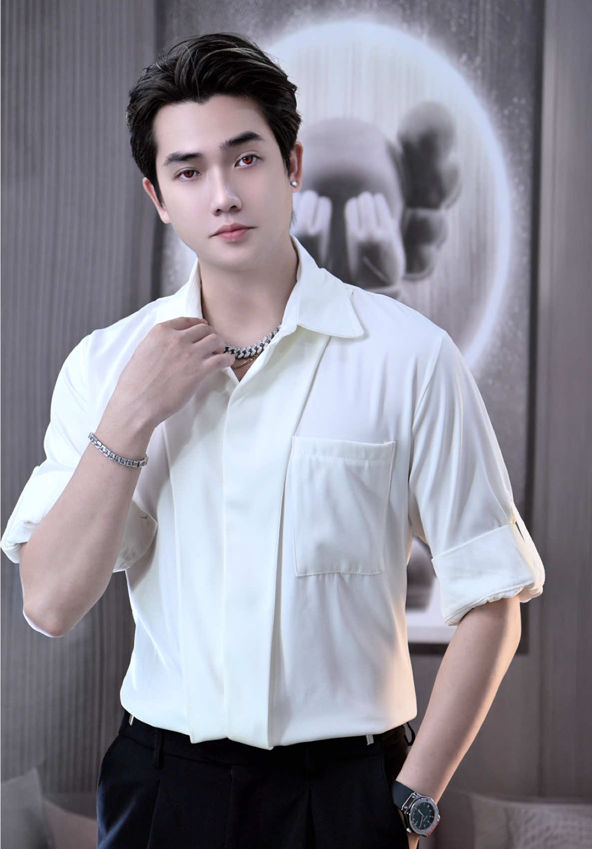 [New] Áo Sơ Mi Nam Thiết Kế Tay Ngắn Phối Nút Cao Cấp Sang Trọng, Áo Sơ Mi Trắng #somi #sominam #t2luxurystore #t2reviewluxury #t2luxury 