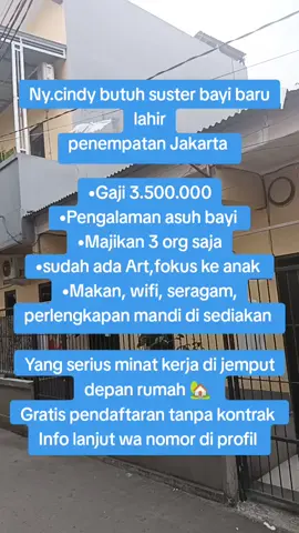#lokersuster #babysitter #pastikerja #lokerterbaru #lokerwanita 