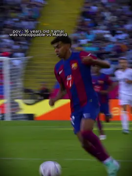 Real Madrid couldn’t stop 16 years old Yamal ☠️🔥 #yamal #barcelona #madrid #ElClasico 