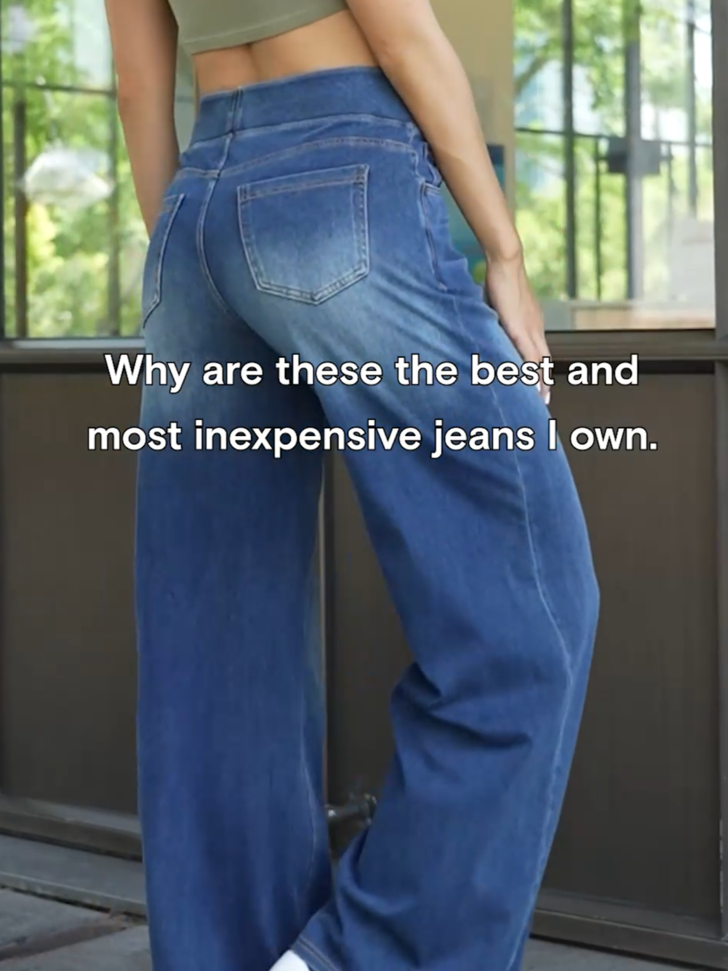 Ultimate Lounge to Errand Style. So comfortable 😌 you'll want to live in these wide-leg jeans.#tiktokmademebuyit #tiktokshopcreatorpicks #outfitofthheday #backtoschoolshopping #OOTD #fyp