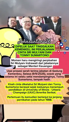 Dipeluk saat tinggalkan kemenkeu, ini perjalanan cinta SRI MULYANI dan TONNY SUMARTONO #srimulyani #tonnysumartono #mentri #keuangan #fyp 