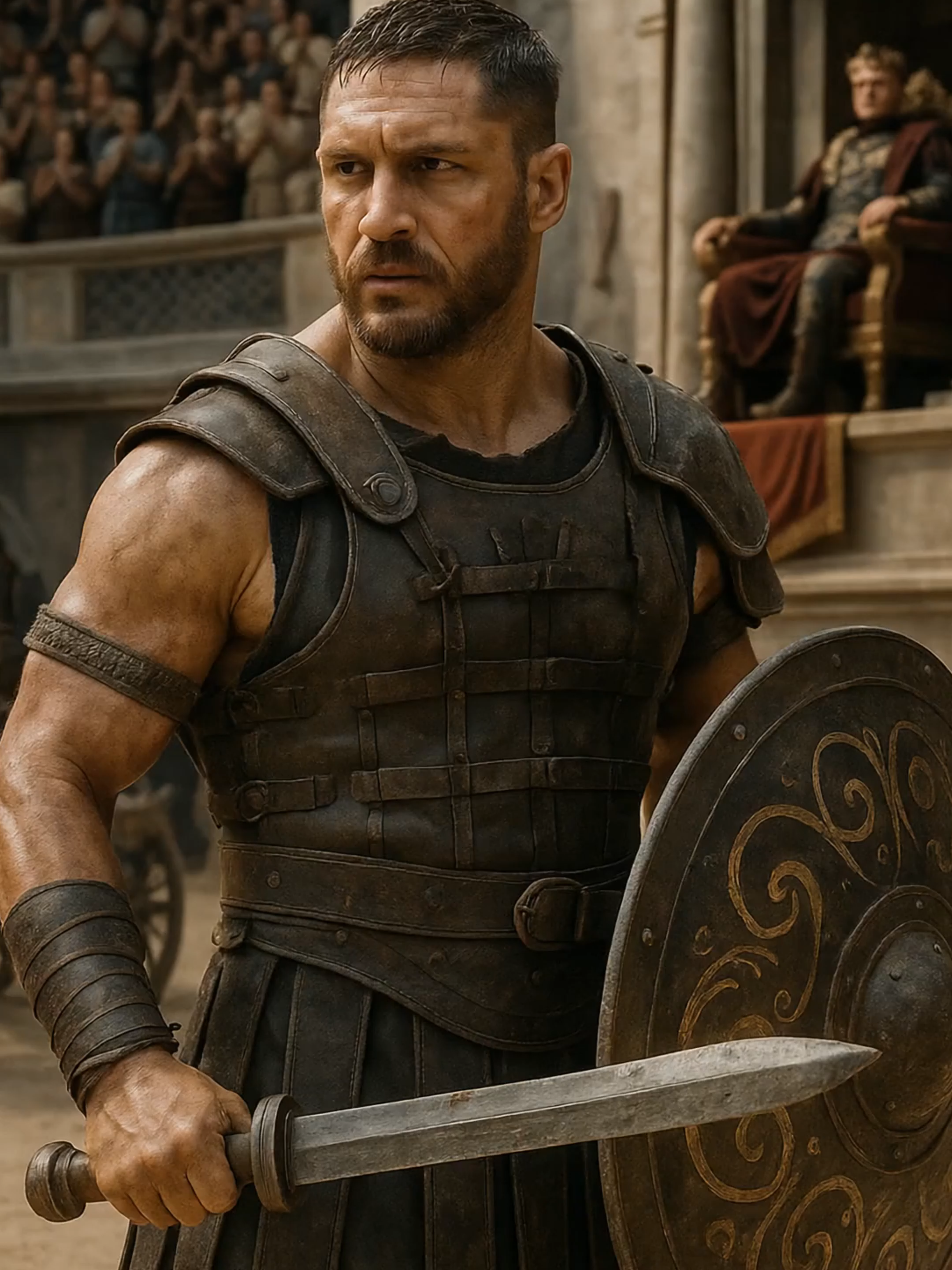 Quem venceria esta batalha de gladiadores? #famosos #filme #ia #ai #fyp