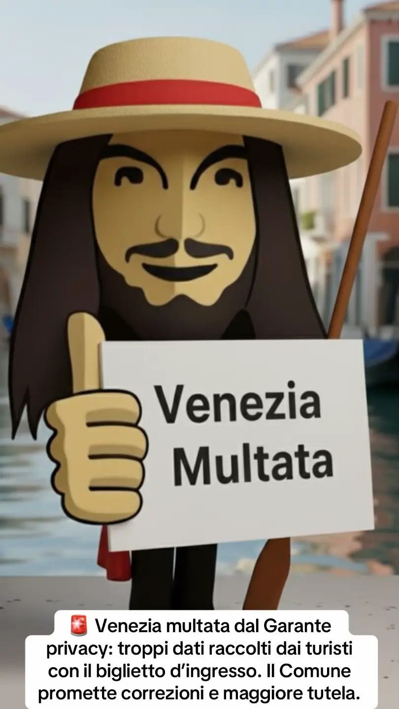🚨 Venezia multata dal Garante privacy: troppi dati raccolti dai turisti con il biglietto d’ingresso. Il Comune promette correzioni e maggiore tutela.