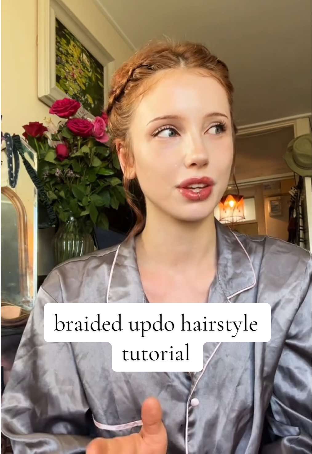 super easy fairy elven braided updo tutorial, finally- i’ve lowkey lost the makeup one i followed but im working on it, pinkey promise  #shorthairstyles #hairtutorials #wavyhair #elven #meowww 