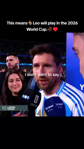He gave us an indication that he will play in the 2026 World Cup.🥀Messi🗿♾👑🐐🪄⚽🌎❤️‍🩹#Messi #messiking #messigoat #idol #fyppppppppppppppppppppppp 