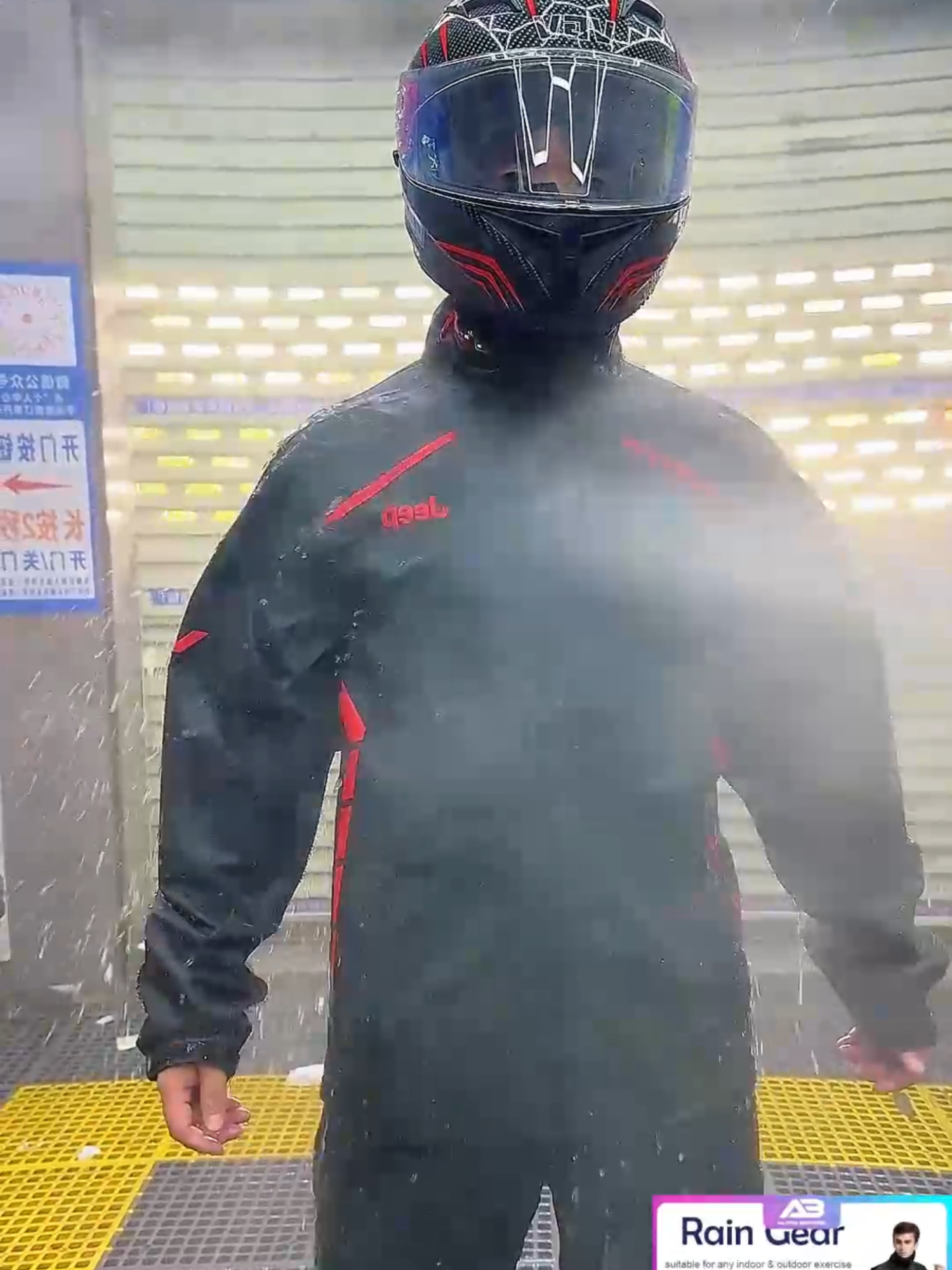 Long-Lasting Two-Piece Riding Gear Waterproof Leak-Proof Wear-Resistant Reflective Motorcycle Suit#bajuhujan #raincoat #riders #bajuhujanwaterproof #fypage