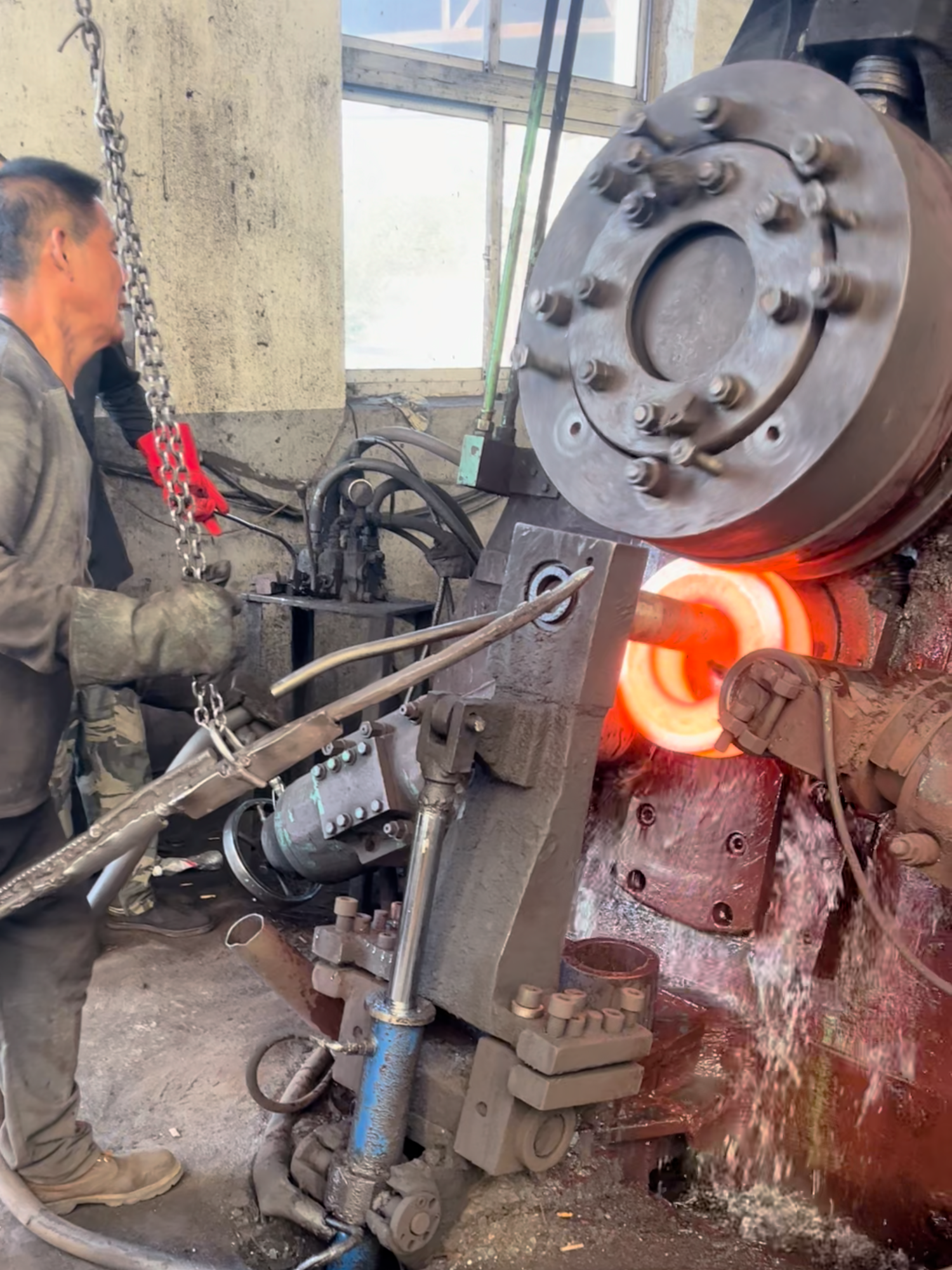 Factory Heat Forging | Bearing Rings Manufacturing #ironman #forging #manufacturing #blacksmith #process #machine