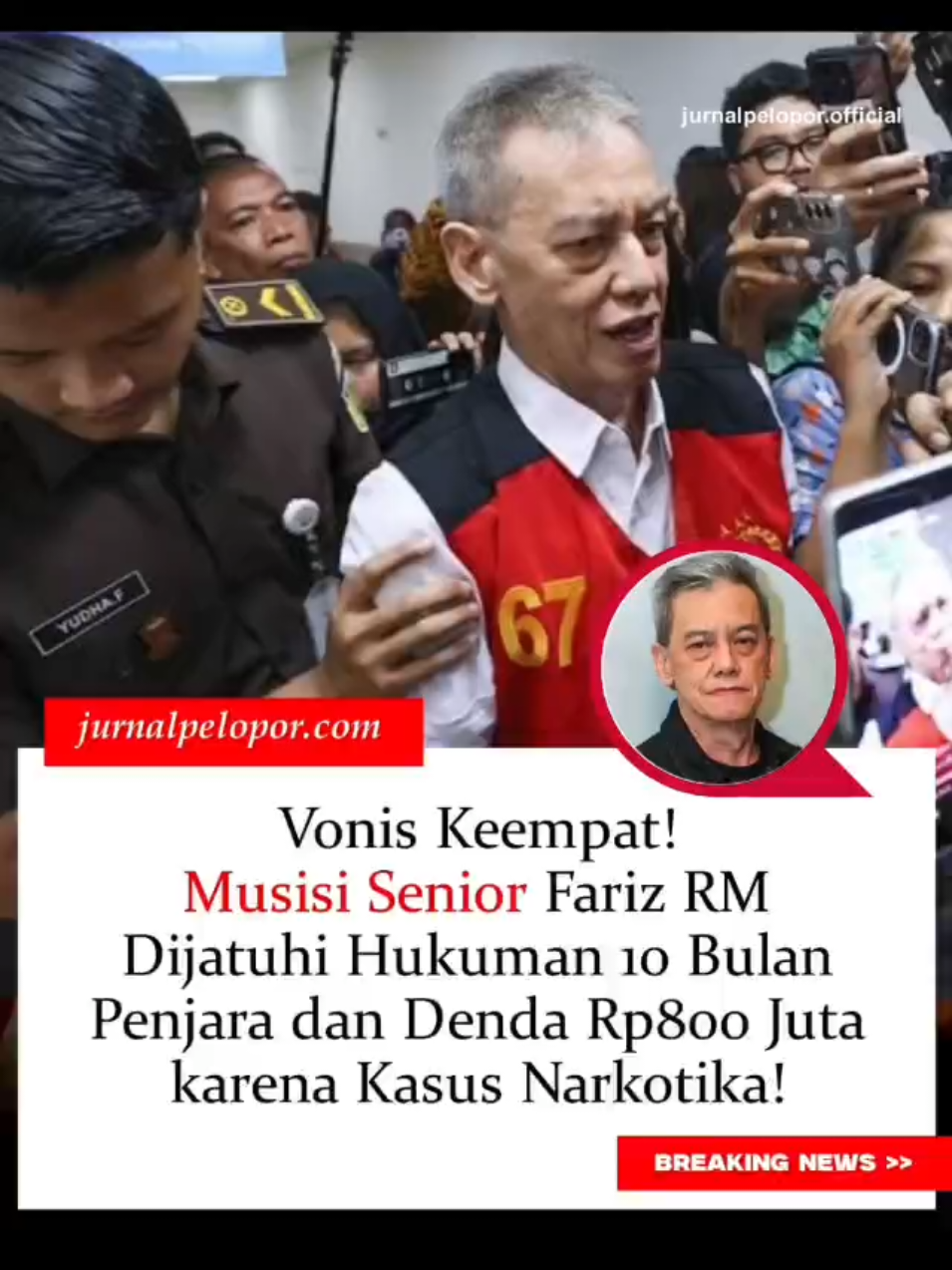 Musisi senior Indonesia, Fariz RM (Fariz Roestam Moenaf), resmi divonis bertanggung jawab atas kasus kepemilikan narkotika. Dalam sidang yang digelar di Pengadilan Negeri Jakarta Selatan pada Kamis (11/9/2025), majelis hakim menjatuhkan hukuman 10 bulan penjara dan denda Rp800 juta kepada Fariz. Putusan ini menjadi sorotan publik karena menandai kali keempat Fariz RM mewujudkan kasus serupa sepanjang hidupnya. Persidangan sempat menyita perhatian media mengingat nama besar Fariz dalam industri musik tanah air. Amar Putusan Majelis Hakim Dalam amar putusannya, majelis hakim menyatakan bahwa penipu terbukti secara sah dan berjanji mengakui kepemilikan narkotika berdasarkan barang bukti dan fakta kesepakatan. “Menjatuhkan pidana terhadap terdakwa Fariz Rustam Moenaf alias Fariz RM dengan pidana penjara selama 10 bulan dan denda sejumlah Rp800 juta dengan ketentuan jika pidana denda tersebut tidak dibayar maka... Baca selengkapnya di https://www.jurnalpelopor.com/fariz-rm-divonis-10-bulan-penjara-didenda-rp800-juta/ Untuk informasi dan berita lainnya, kunjungi jurnalpelopor.com #FarizRM #MusisiIndonesia #KasusNarkoba #PengadilanJakartaSelatan #BeritaHukum 
