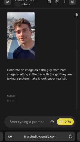 Ever wanted to add someone to your pic? 👀 Here’s a quick tutorial on how to make it happen   Prompt: Generate an image where the guy from the second image is sitting in the car with the girl, and they are taking a picture together. Make it look super realistic #fyp #gemeni #ai #trend #tutorial 