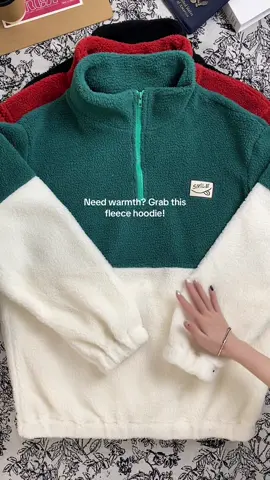 Need warmth? Grab this fleece hoodie! #tiktokshop #fyp #trend #menfashion #viral 