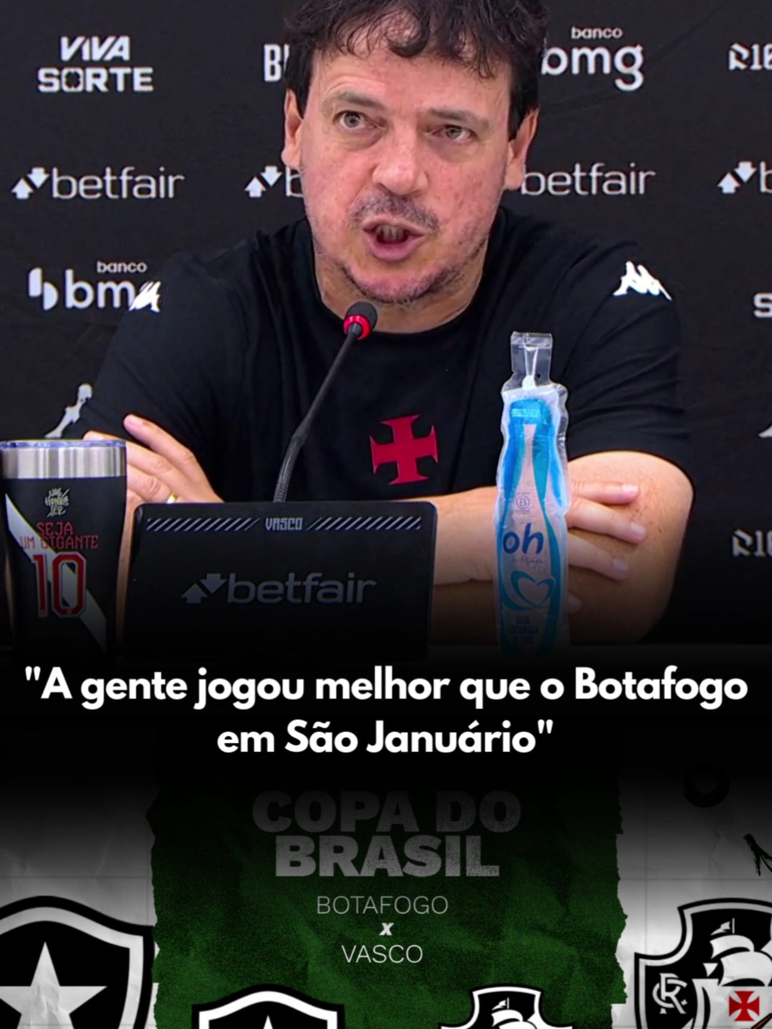 FERNANDO DINIZ FALA QUE VASCO JOGOU MELHOR QUE O BOTAFOGO #vasco #botafogo #futebol #copadobrasil #fernandodiniz