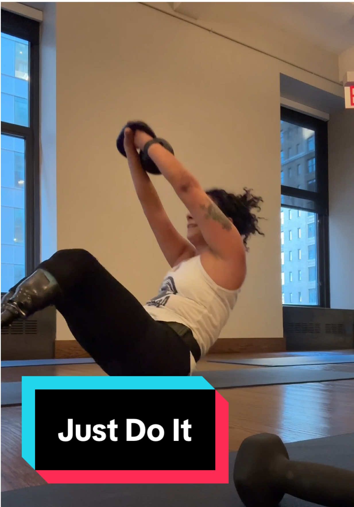 Strong core secret? No hacks. No gimmicks. Just show up & do it. 💪 #JustDoIt Not an ad. Just hopefull for future partnerships.  #JustDoIt #Nike #CoreWorkout #AmputeeStrong #AdaptiveAthlete #FitnessMotivation #Crunches #CoreStrength #FitTok #WorkoutInspo #StrongNotSorry #MindOverMatter