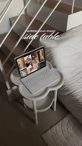 clover-shaped side table — definitely worth it! #sidetable #table #aestheticvibes #homedecor 