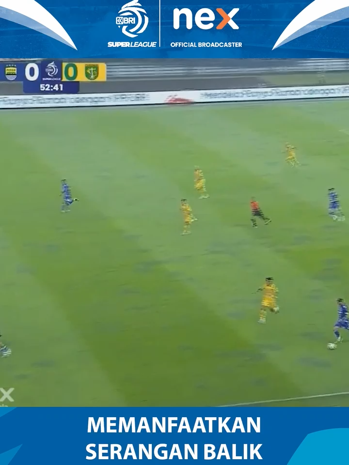 Barrosss! Gol cepatnya bawa Persib unggul sementara atas Persebaya! 🔥 #NontonBolaIngatNex #Nex #SuperLeague