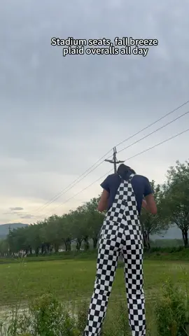Checkered overalls 🔥 fav drop of the year!#Bindefon #fyp #dungarees #fallfashion #baseball 