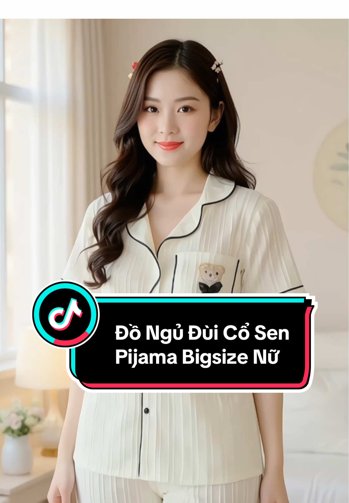Đồ Ngủ Đùi Cổ Sen 2 Túi Thêu Hoạ Tiết Pijama Bigsize 50-100Kg Vải Đũi Xốp #setdoxinh #bodomacnha #thoitrangnu #macdepmoingay #hoahoashop29 