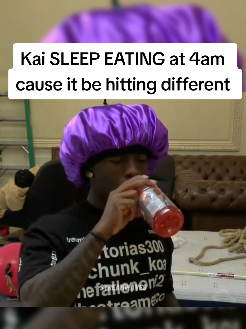 Kai SLEEP EATING at 4am #kaicenat #mafiathon #fyp #foryoupage 