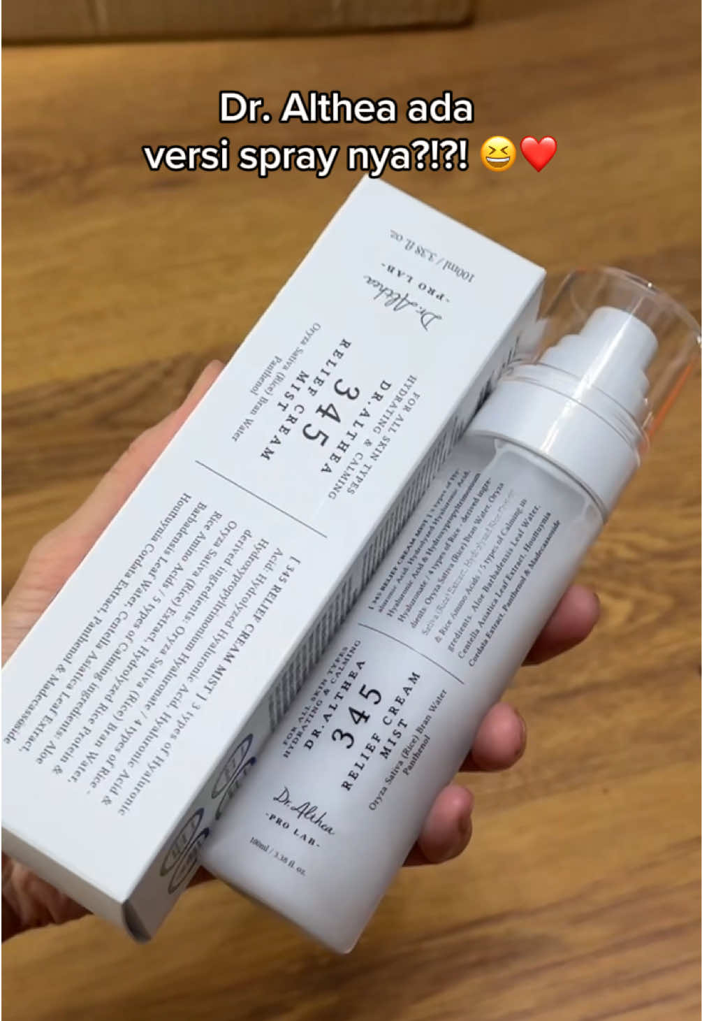 yang udah pake 345 relief cream pasti tau SEBAGUS APA!?!?!!😭❤️ ini malah tinggal di spray lohh lebih mantep lagi! #dralthea #moisturizer #pelembab #readytaiwan #jastipkoreataiwan 