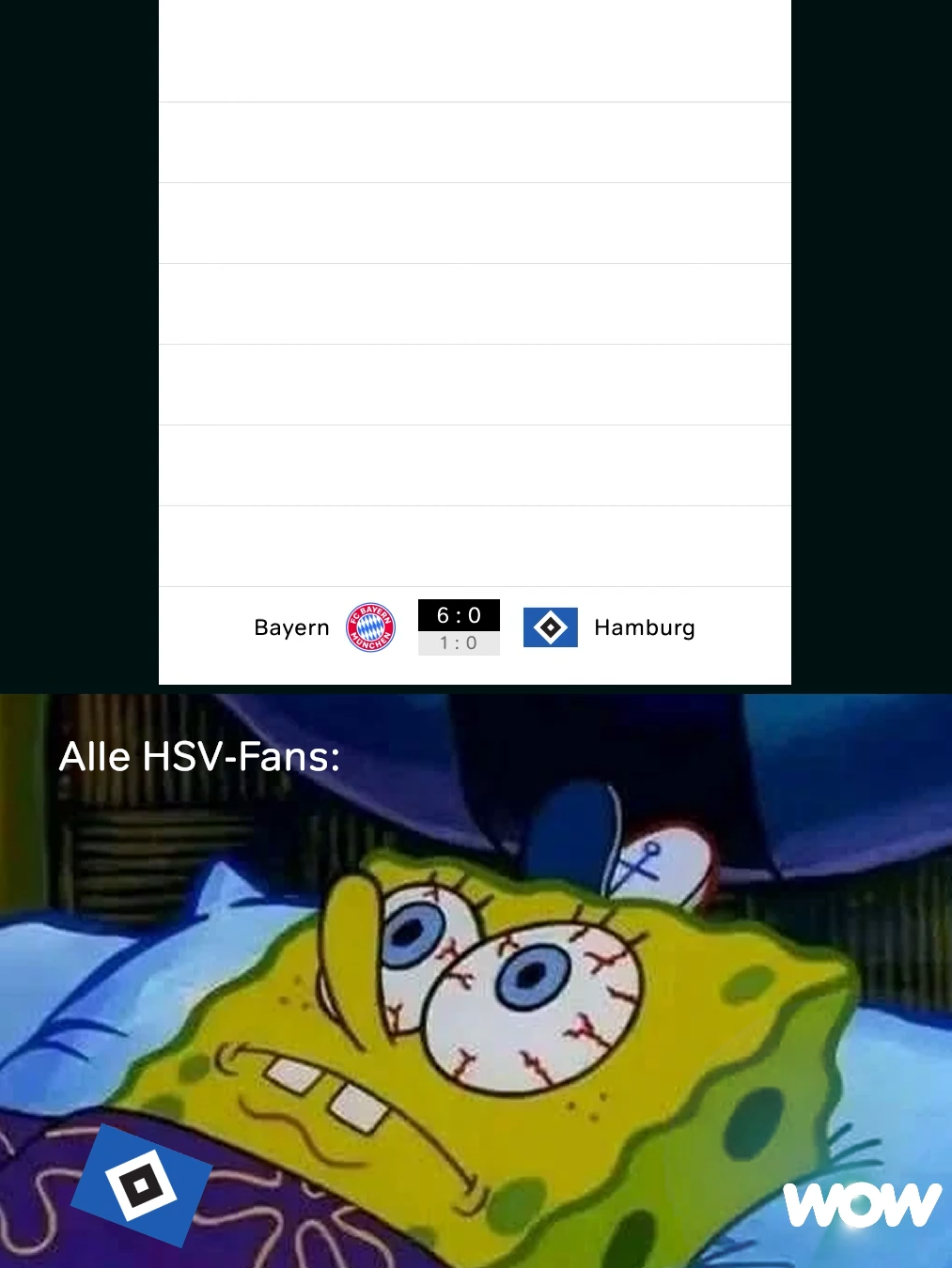 @hsv_official ihr wolltet doch in die 1. Liga zurück. 💁‍♀️ Dreht die Lautstärke auf, Samstag 18:30 Uhr Topspiel der HSV darf mal wieder nach München fahren. Natürlich live bei WOW. #FCBHSV #Bundesliga #SkyBuli #FCB #HSV #WOWStreaming