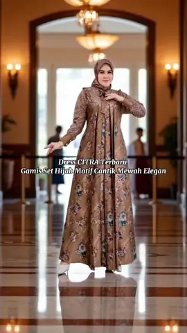 Dress CITRA Terbaru Gamis Set Hijab Motif Cantik Mewah Elegan #dresscantik #dresslebaran #dressmewah #dresspremium #dresswedding 