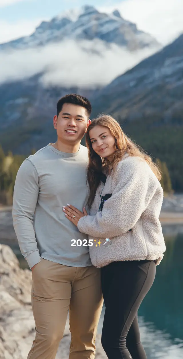 #highschoolsweethearts #couplesgoals #engaged #fiance #banffnationalpark 