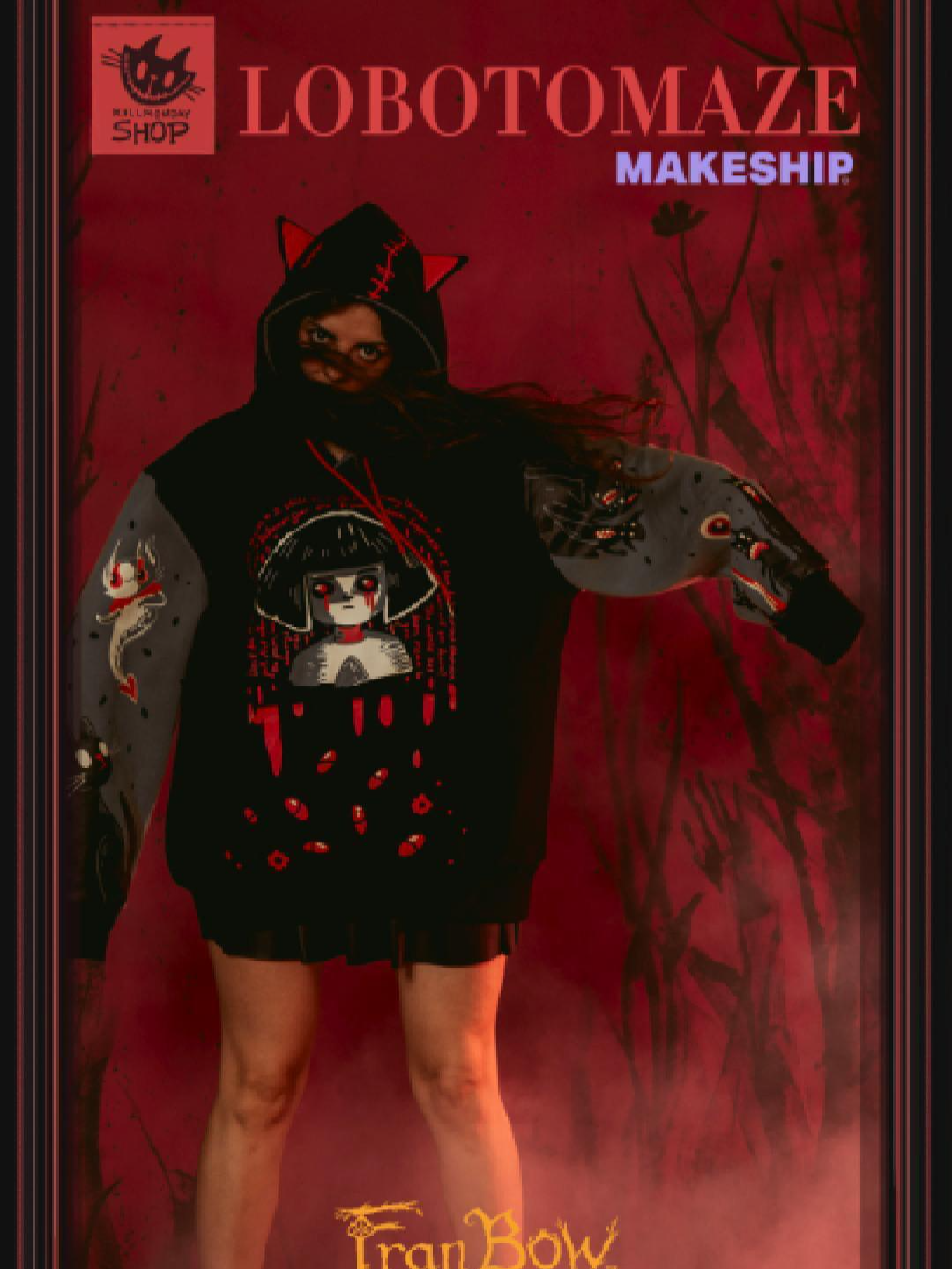 Grab your Lobotomaze Hoodie before i'st too late.  💀🩸 Only available during this campaign on @makeship !  👉 Link in bio description!  #KMG10Years #FranBow #Makeship #Lobotomaze #merchandise