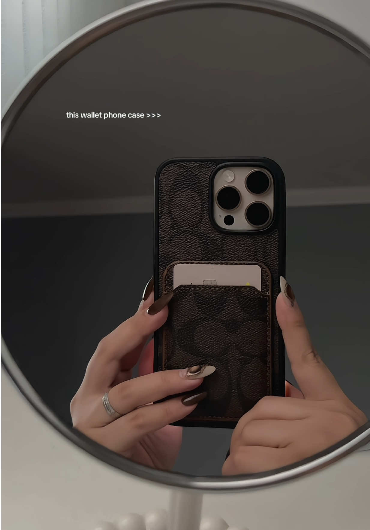 My go-to phone case for quick errands—no need for bags, it fits my cards & cash ✨📱#walletphonecase #iphonecase #iphone16promaxcase 