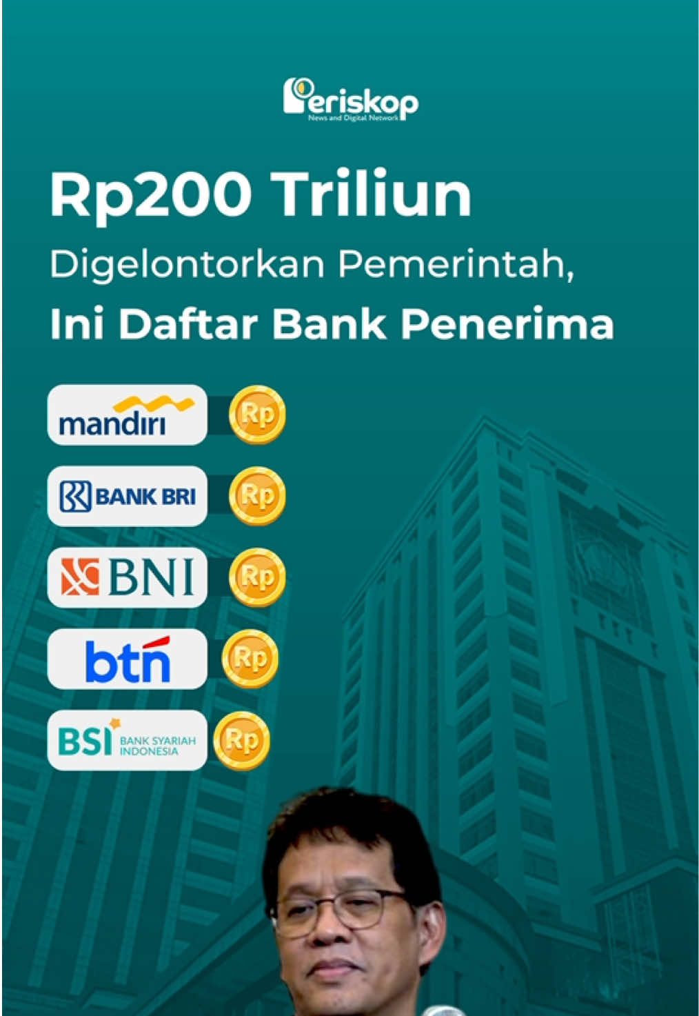 Menkeu menyuntikan dana segar yang mengendap di BI untuk bank BUMN. Siapa aja dan berapa nominalnya? #Periskop #Periskopid #Ekonomi #Keuangan #BankBUMN  